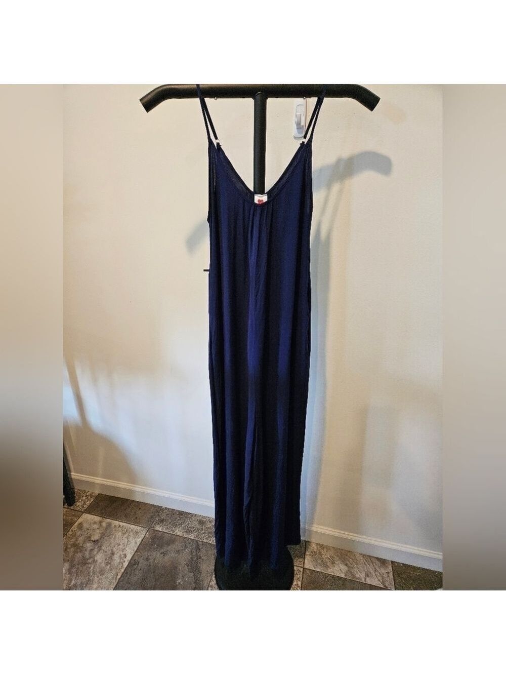 BUENOS NINOS NAVY BLUE JUMPSUIT SIDE POCKETS SPAGHETTI STRAPS SIZE MEDIUM